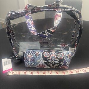 Vera Bradley Clear Tote with Floral Pouch